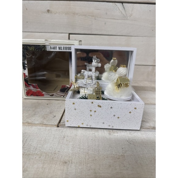 Weihnachts Other - Vintage Weihnachts Musikdose Angel Music Box With Original Box Fast Shipping
